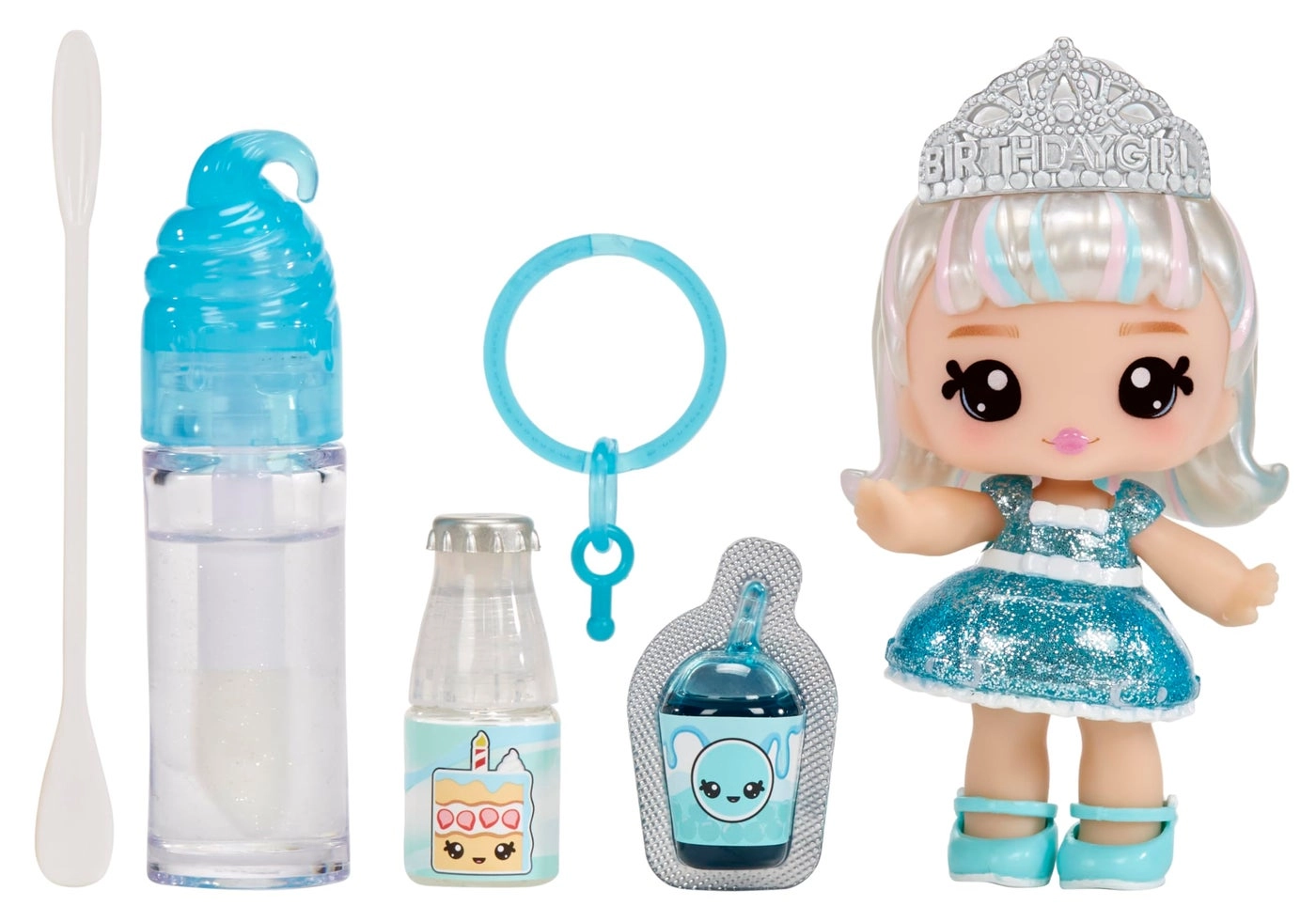 Callie Birthday Cake Lipgloss Doll - 4" DIY Lip Gloss Kit Ages 4+