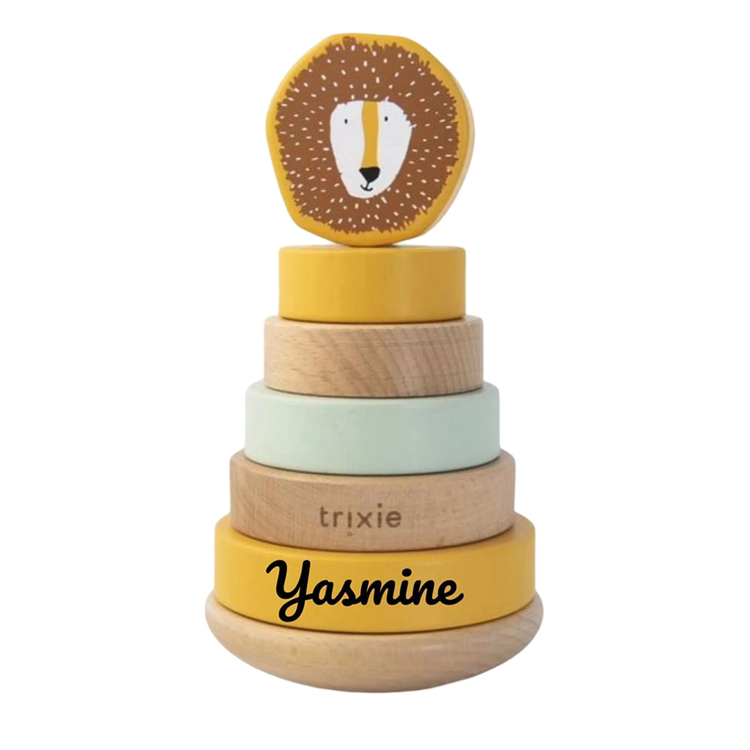 TRIXIE Wooden Stacking Toy - Mr. Lion - Suitable for 12 months & above
