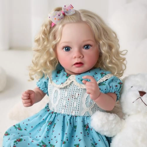 BABESIDE Reborn Baby Doll - 20 Inches Soft Body Girl Curly Hair Ages 3+