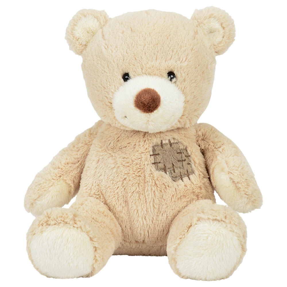 Nicotoy Bear With Patch - 25 cm Assorted Beige