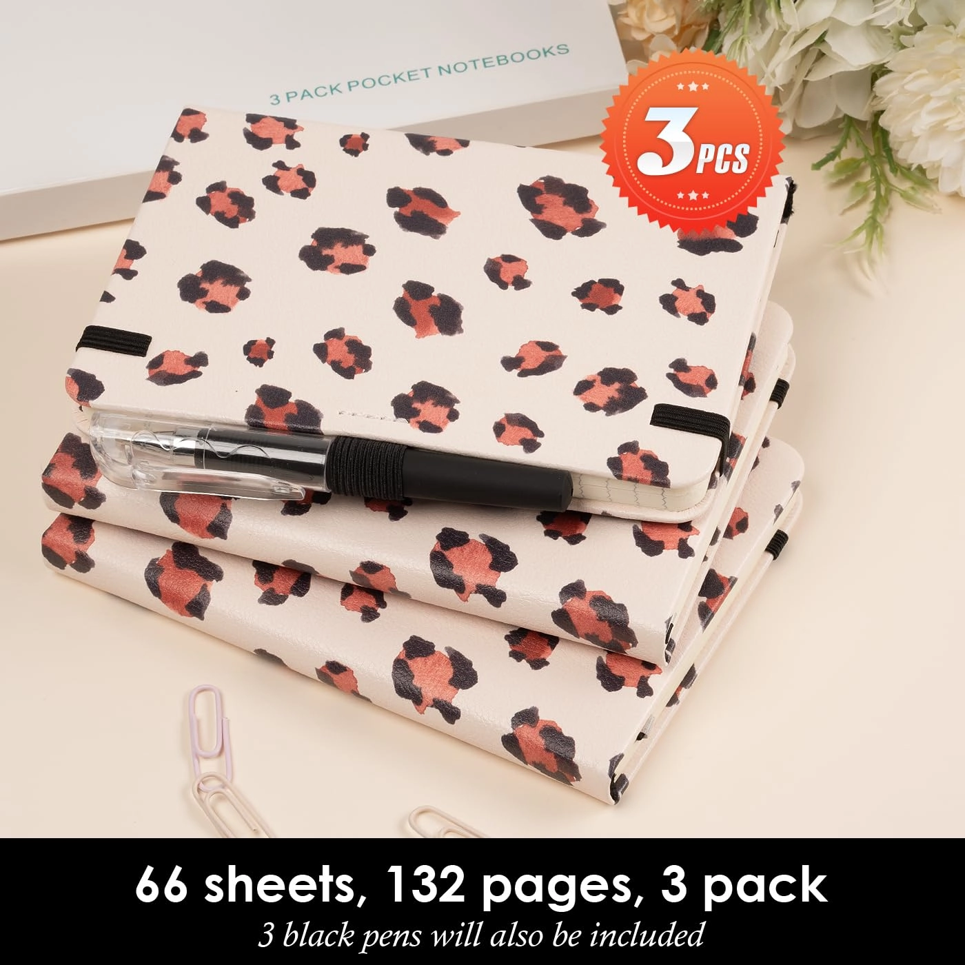 Small Notebook Journal - 68 Sheets 3 Pack Ruled
