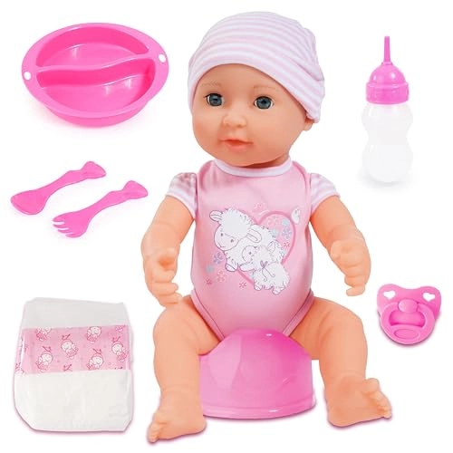 Bayer Design PICCOLINA NEWBORN BABY DOLL - 40 cm drink and wet sleeping eyes