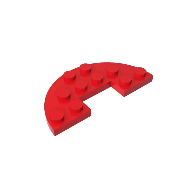 BrickBuddy Plate Round Half 3x6 with 1x2 Cutout - 18646226