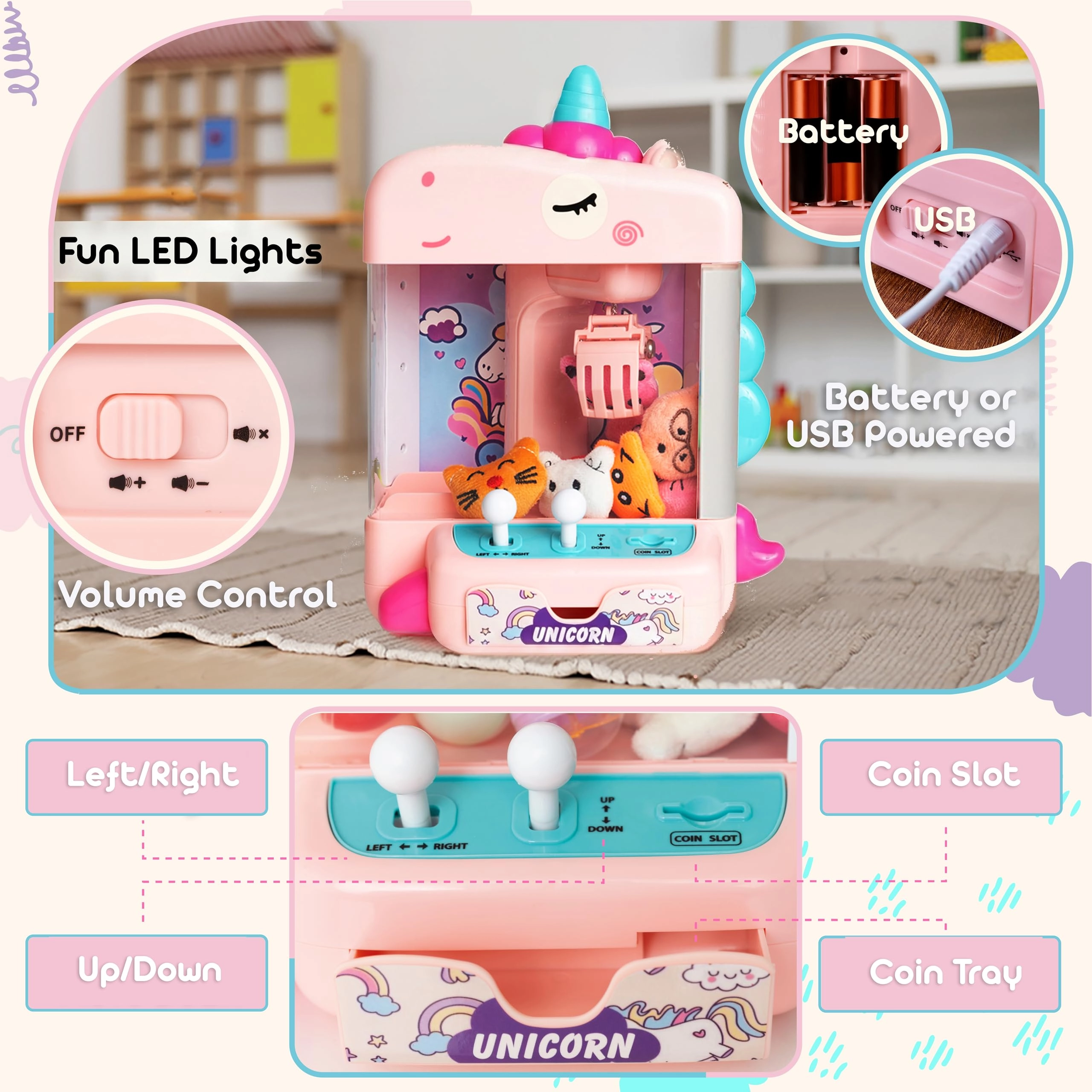 Claw Machine Unicorn - 3 years+