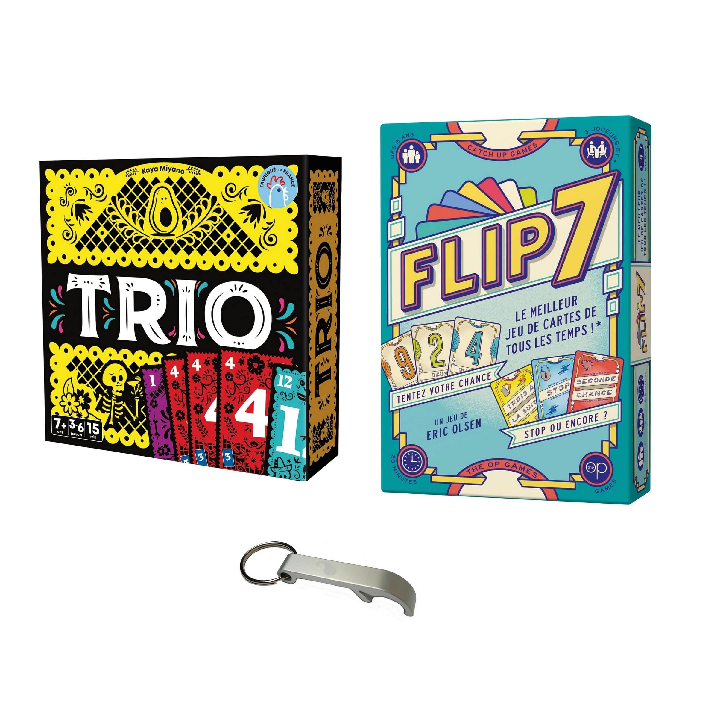 Blumie Shop Trio - Card Game + Flip 7 + Decap - Bottle Opener