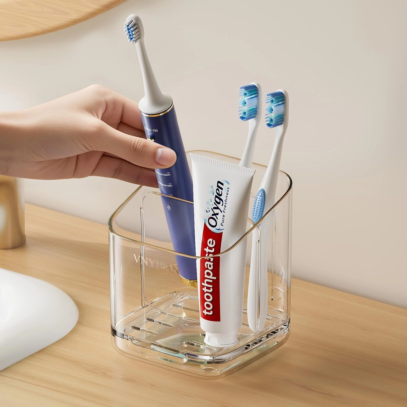 Toothbrush Holders - Wall Mounted 3 Slots