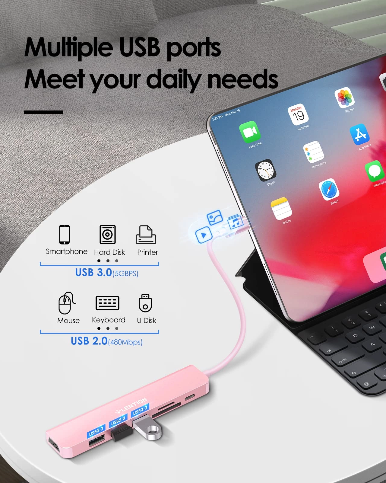 CB-CE18s - 8-in-1 USB-C Hub 4K@60Hz HDMI 100W PD
