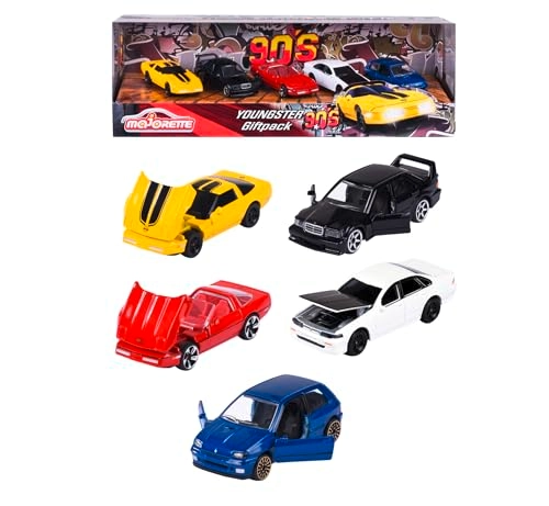Majorette Chevrolet Corvette C4 ZR-1 1:43 + Mercedes-Benz 190 E 2.5-16 1:43 + Nissan Cefiro A31 1:43 + Renault Clio 16S 1:43