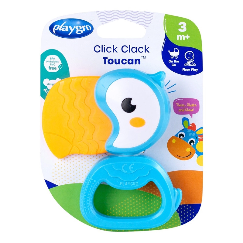 Click Clack Toucan - 6 months & above ABS, TPE 1 x Click & Toucan