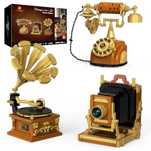 JMBricklayer Camera + Telephone + Record Player - 1438 pcs