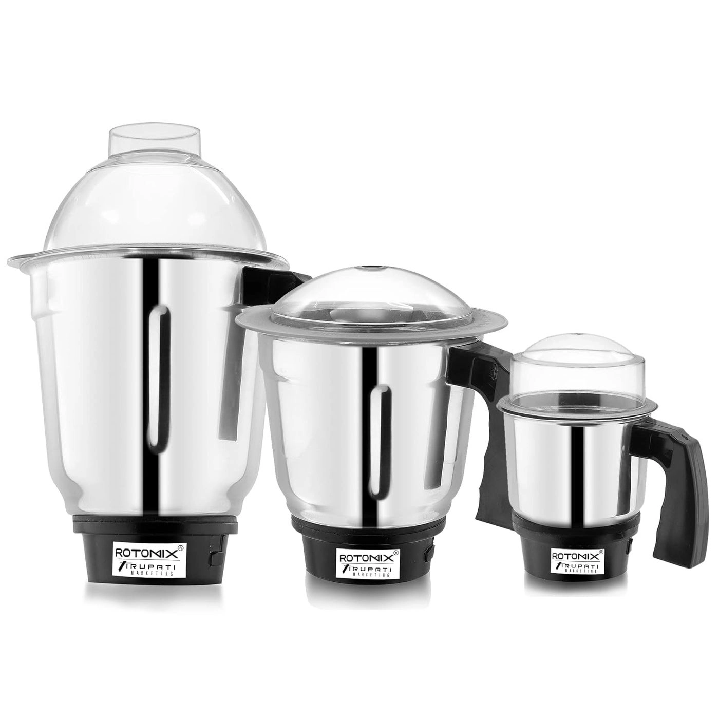 Mixer Jar + Juicer Jar + Milkshake jar + Chutney Liquide Blending Jar + Dry Grinding jar