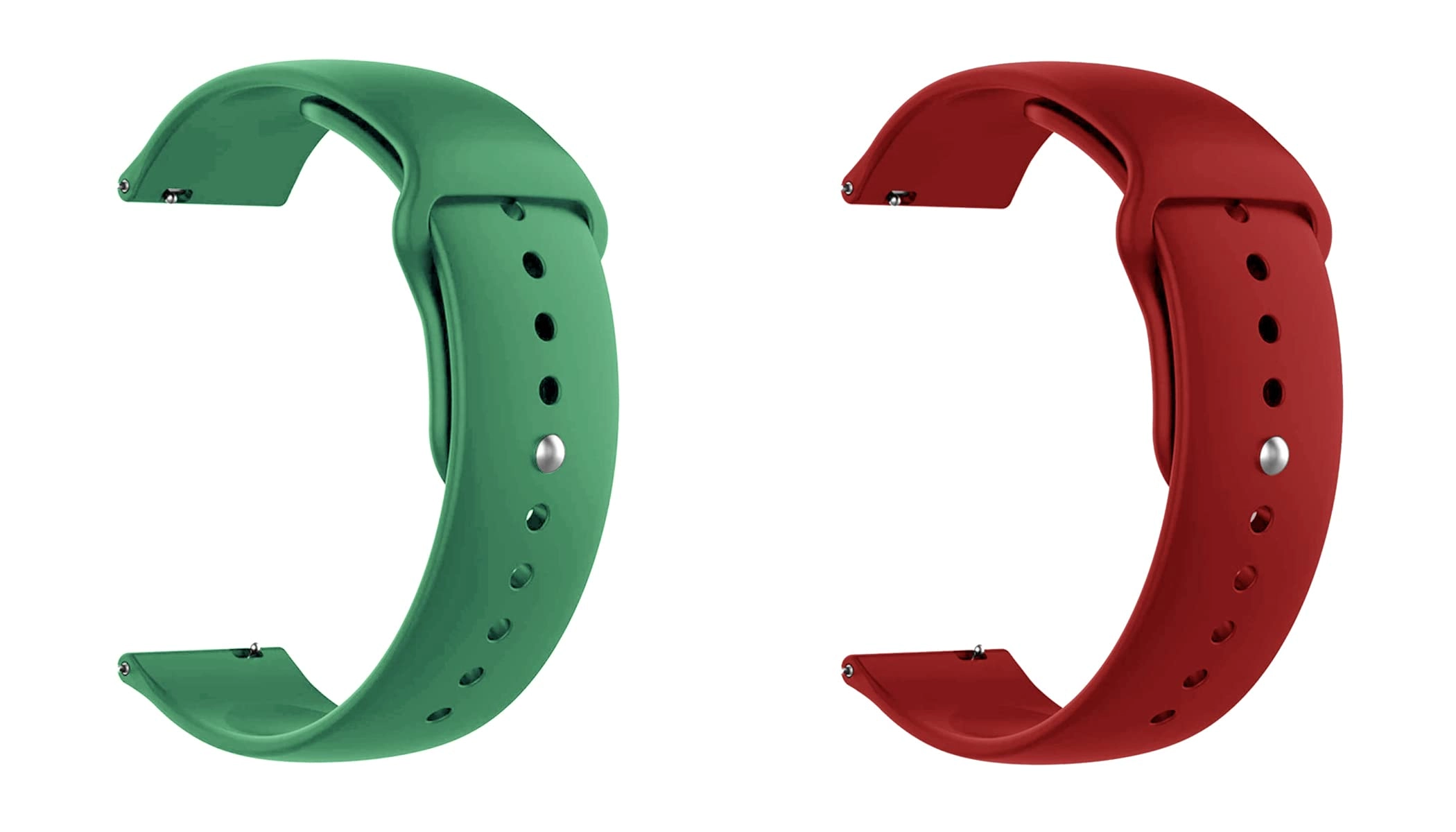 2 Pack 20mm Silicone Watch Band for Sekonda Motion