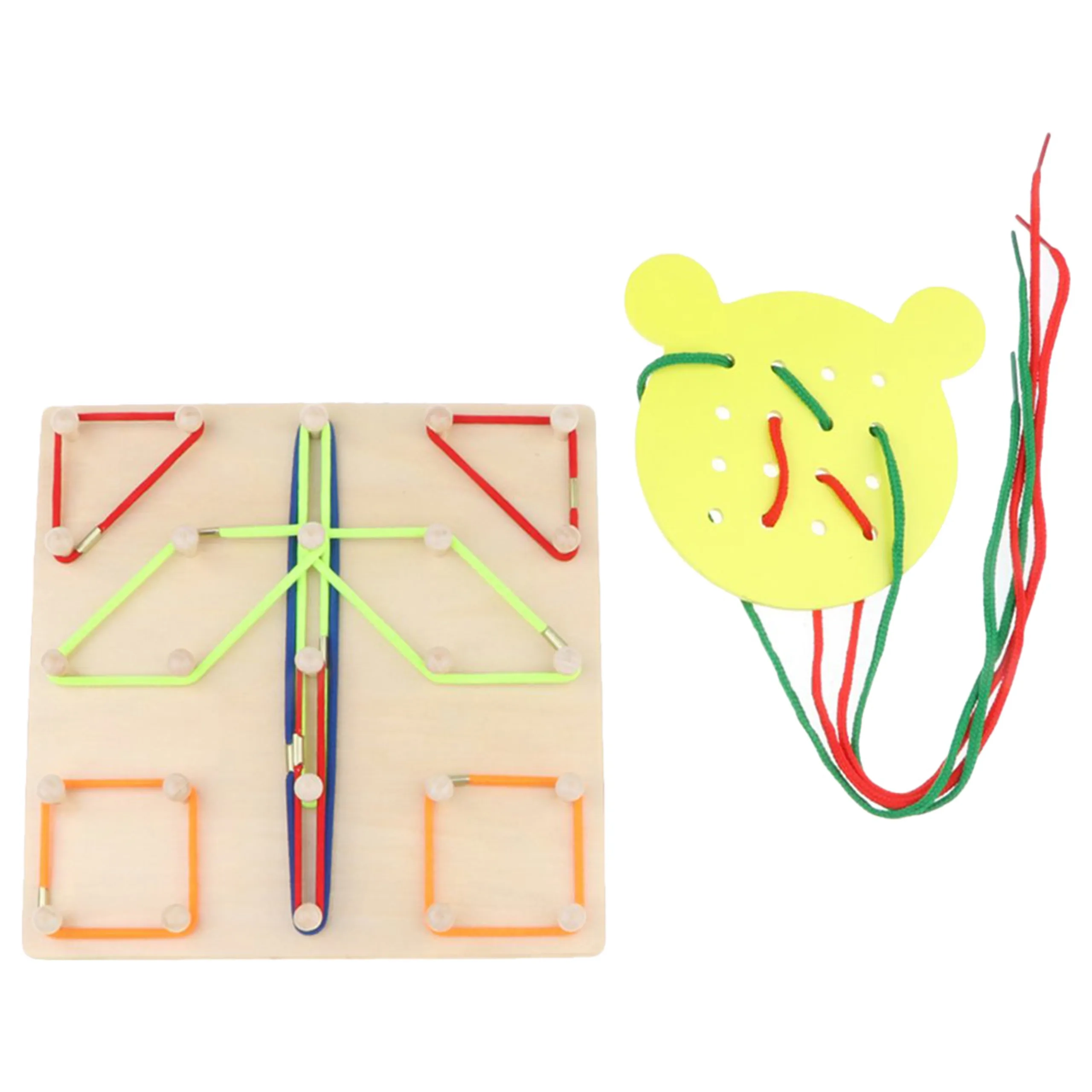 Mindset Geo Board With Lacing Bear, - Suitable for 3 years & above 25 pieces