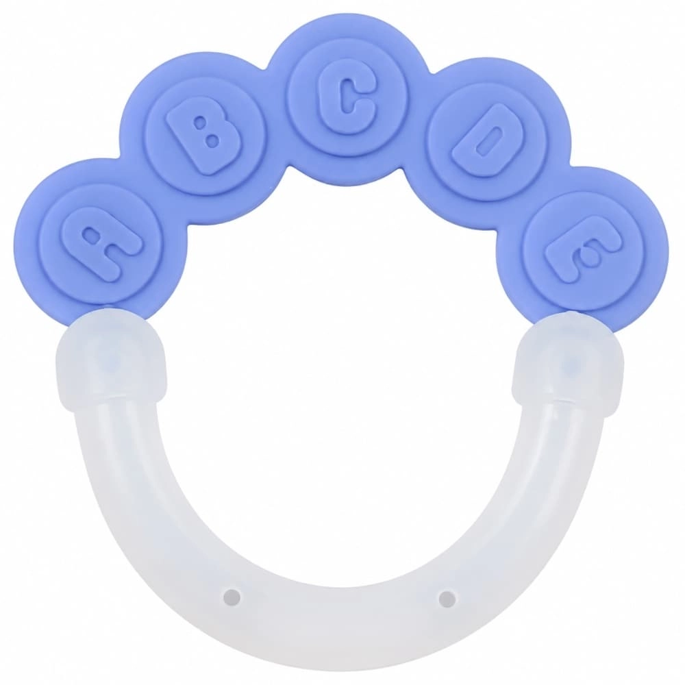 huanger Baby Paw Teether - with Rattle Blue
