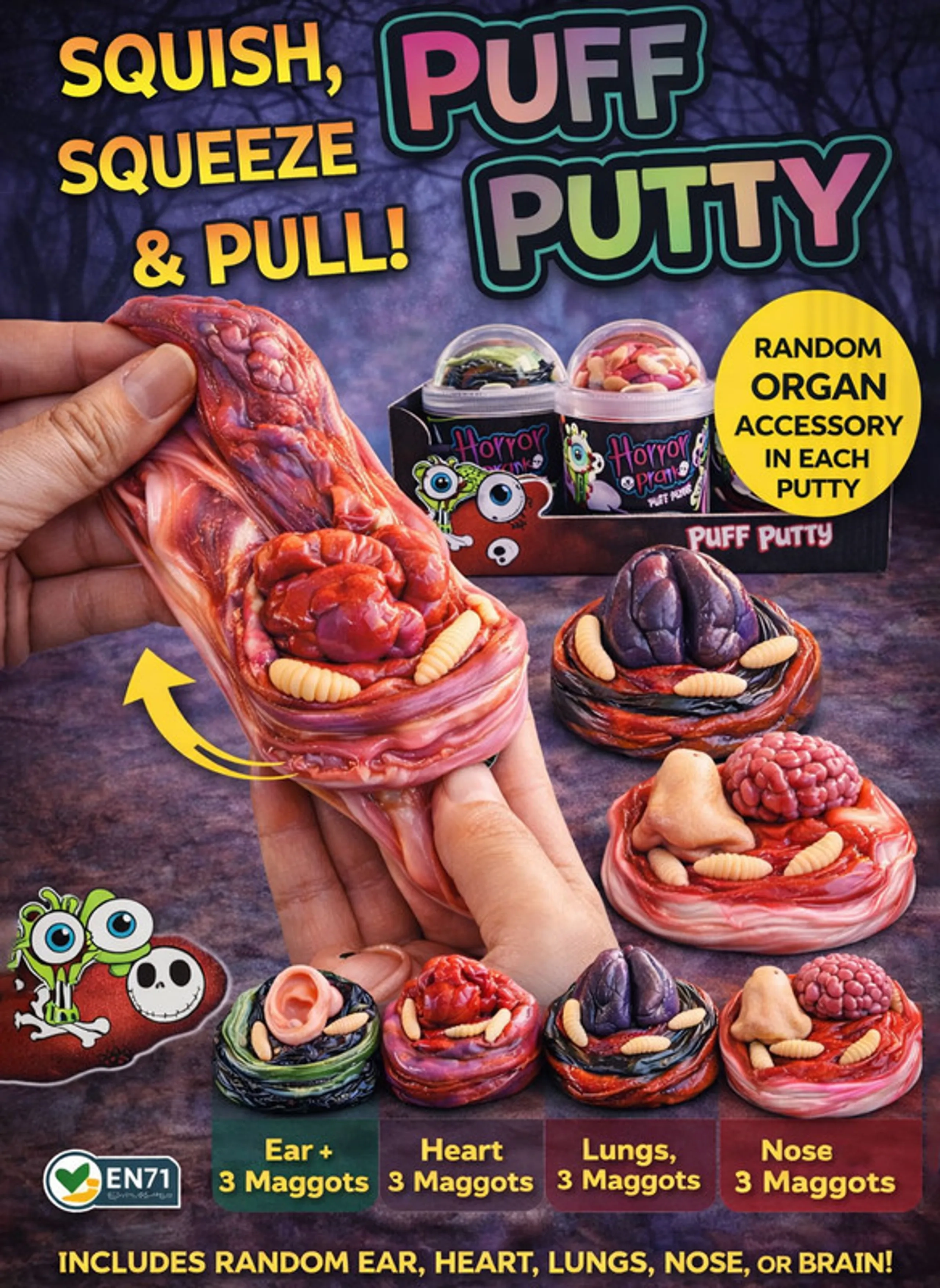 Horror Prank Puff Putty - 3+ years 12 pcs