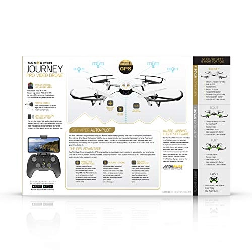 JOURNEY GPS Streaming Video Drone - Adjustable Wide-Angle Camera Return-to-Home