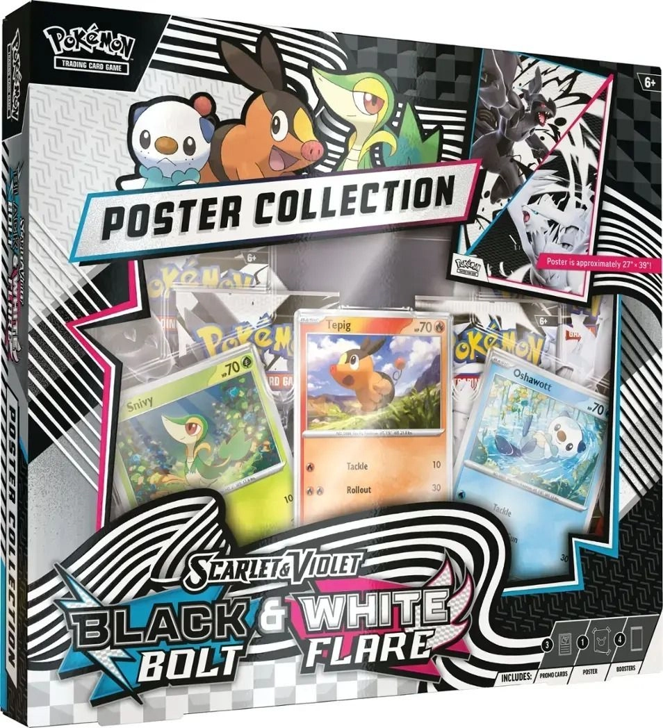 Pokémon Black Bolt + White Flare + Poster Collection