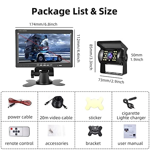 Backup Camera - 18IR Night Vision Wired 800*480