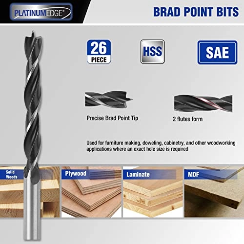 Multipurpose Drill Bits Set - titanium high-speed steel 140PC