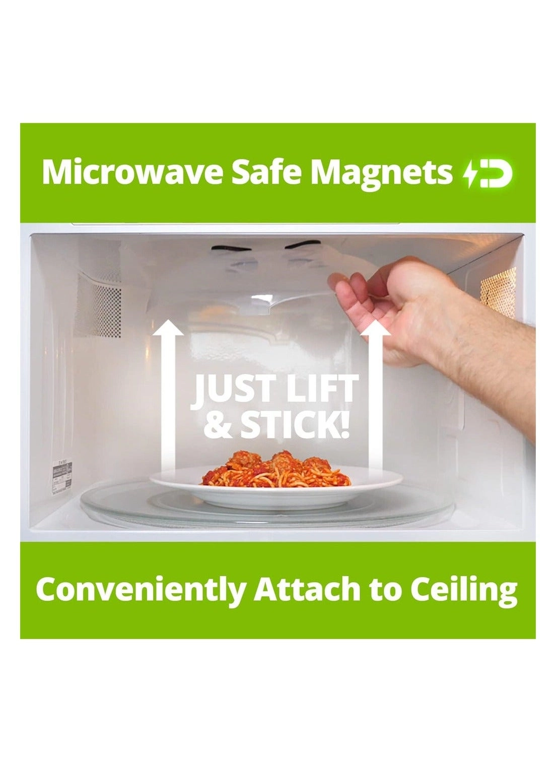 Magnetic Microwave Cover - Clear Anti-Splatter Steam Vents