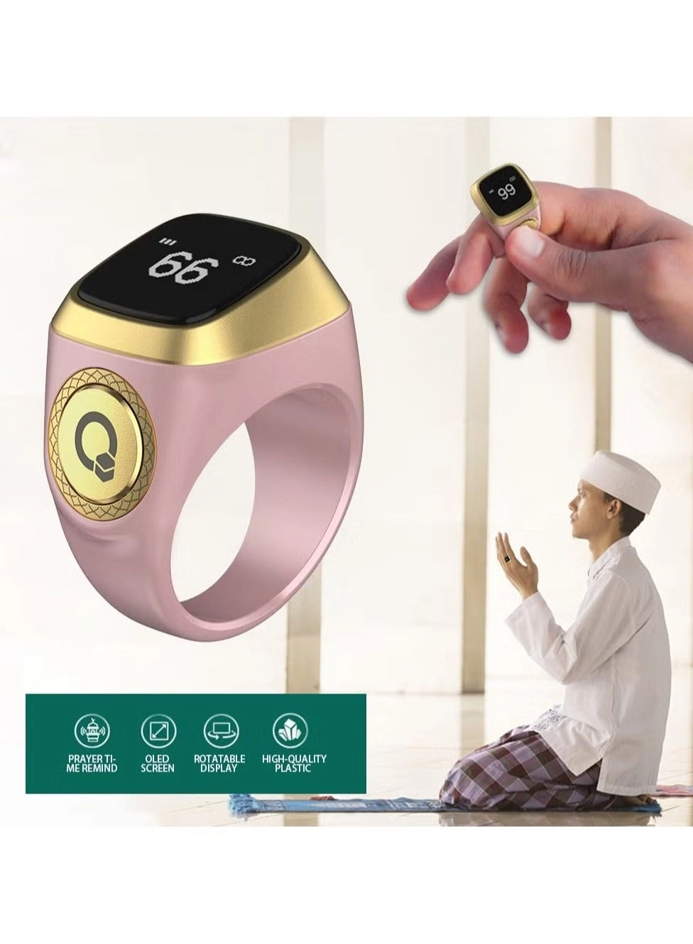 Zikr Ring 1st Gen - Vibration Reminder Tasbih Counter Bluetooth Connection