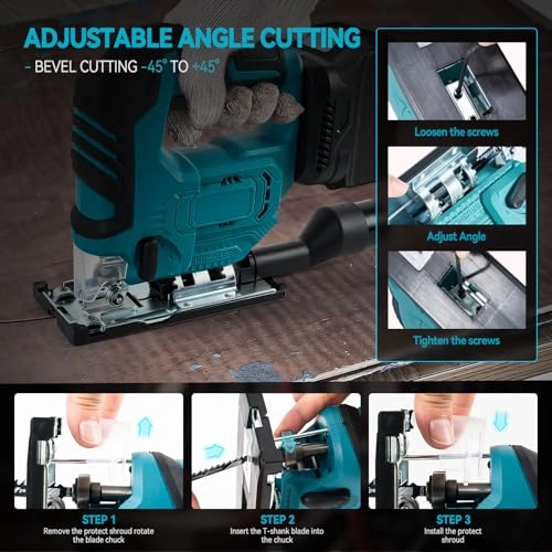 Cordless Electric Jigsaw - 500W