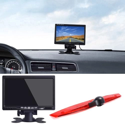 Brake Light Reversing Camera + Rear View Mirror Monitor - Night vision 628 x 586 pixels