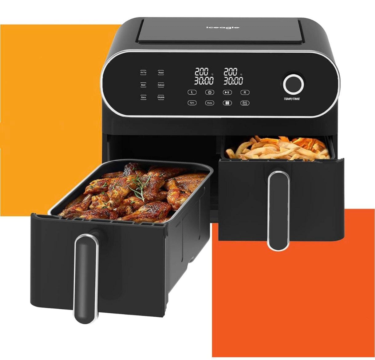 Dual Basket Digital Air Fryer - 5.5L