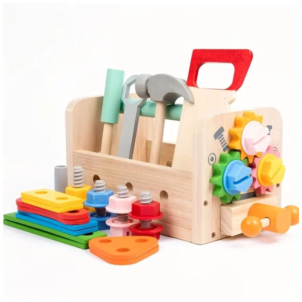Factory Price Kids Realistic Wooden Tool Box Set (43317731-FP_2107_11)