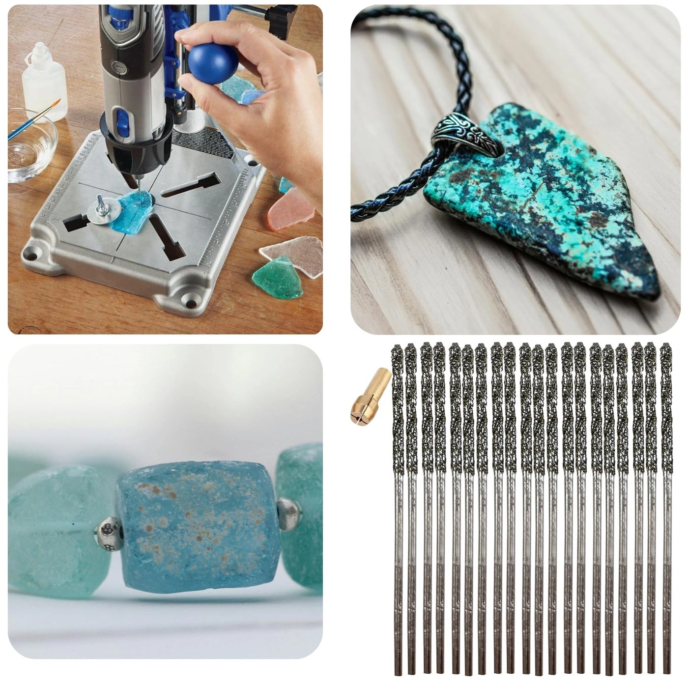 Diamond Drill Bit Set - 20-Pc 2mm