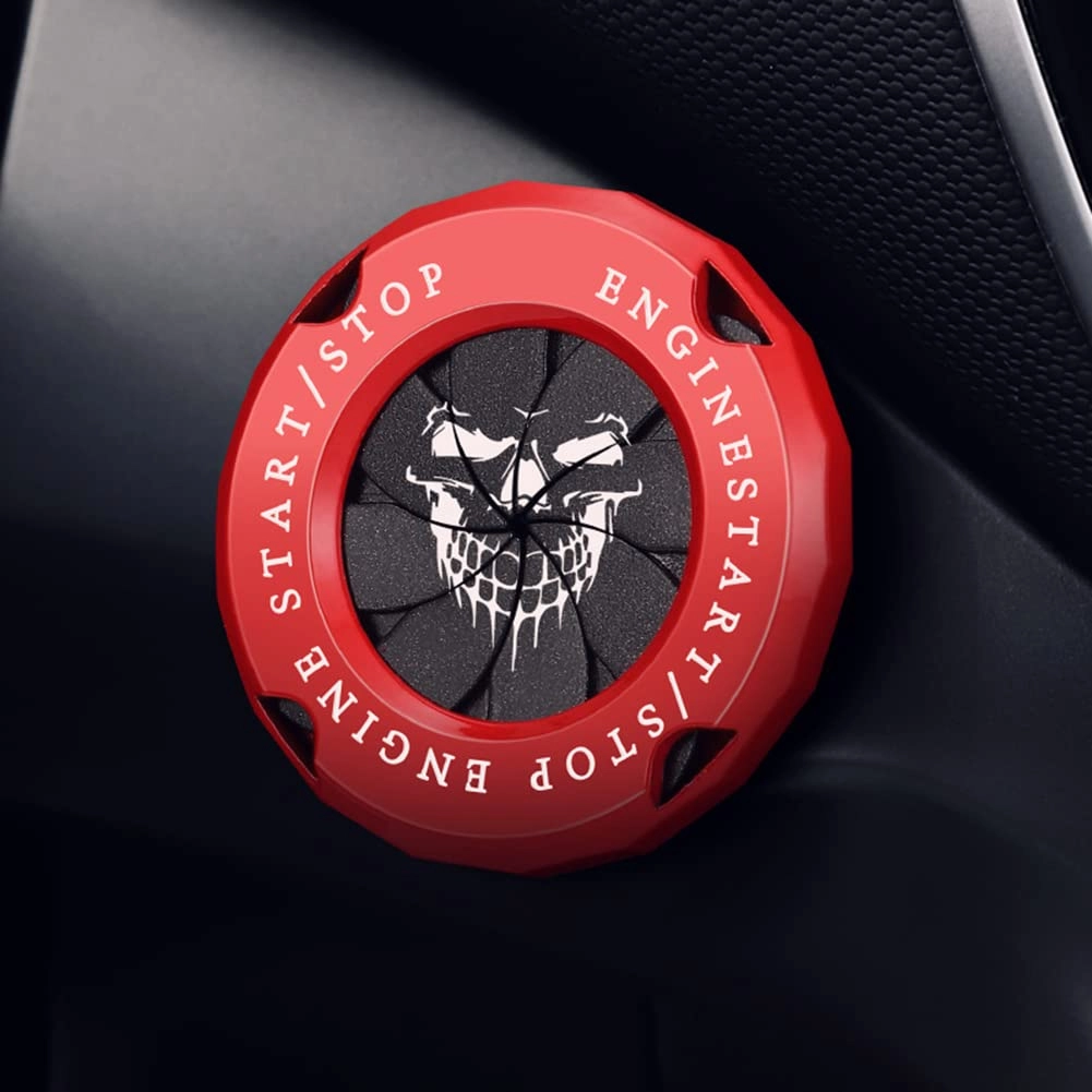Start Stop Button Cover - Zinc alloy Skull Pattern