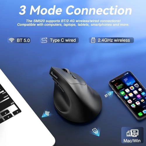 SM520 Mouse - 2.4GHz Wireless Bluetooth USB