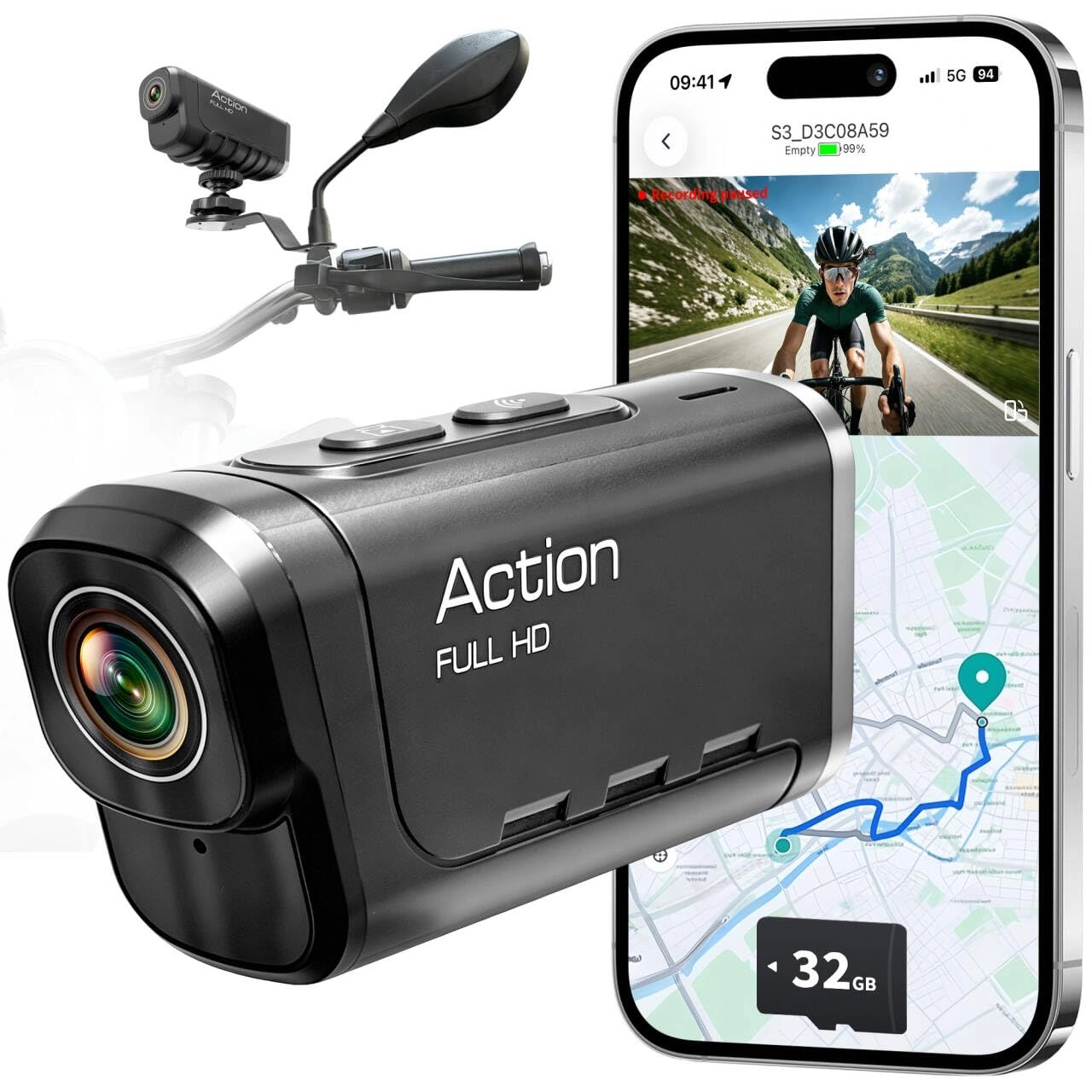 Tiantianle Action Cam Wifi Helmkamera - 4K