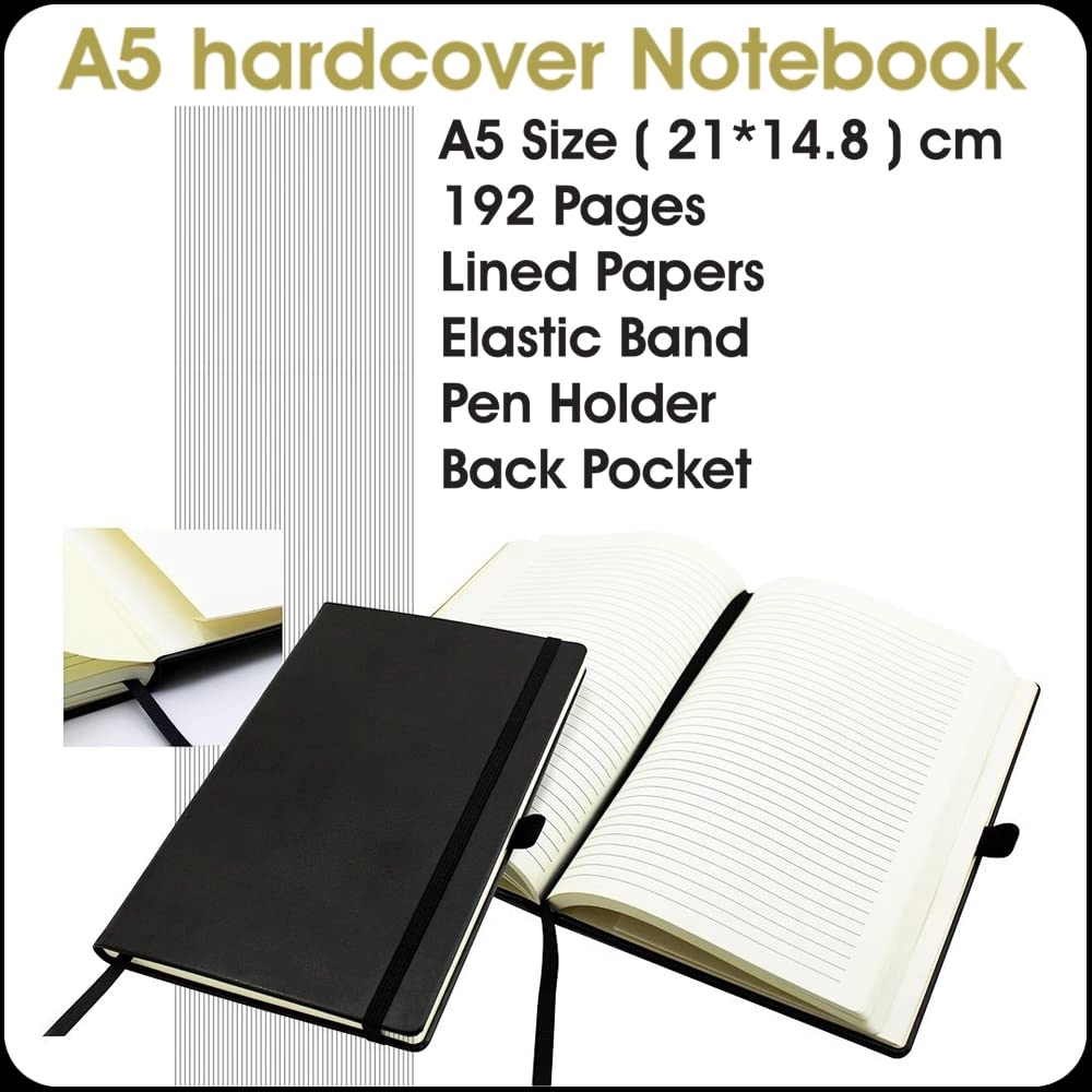 Notebook A5 Hardcover - Lined 192 Pages