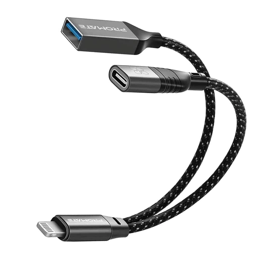Promate OTGLink-i - OTG Media Adapter 12W For iOS Devices