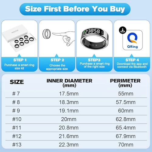 Smart Ring - LED Dispay Screen Heart Rate Sleep Tracker