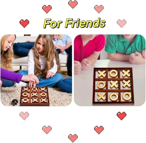 Tic Tac Toe - Wooden Family Game Two-Player