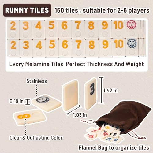 Rummy Cube Game Set - English 15 years and up 160 tiles