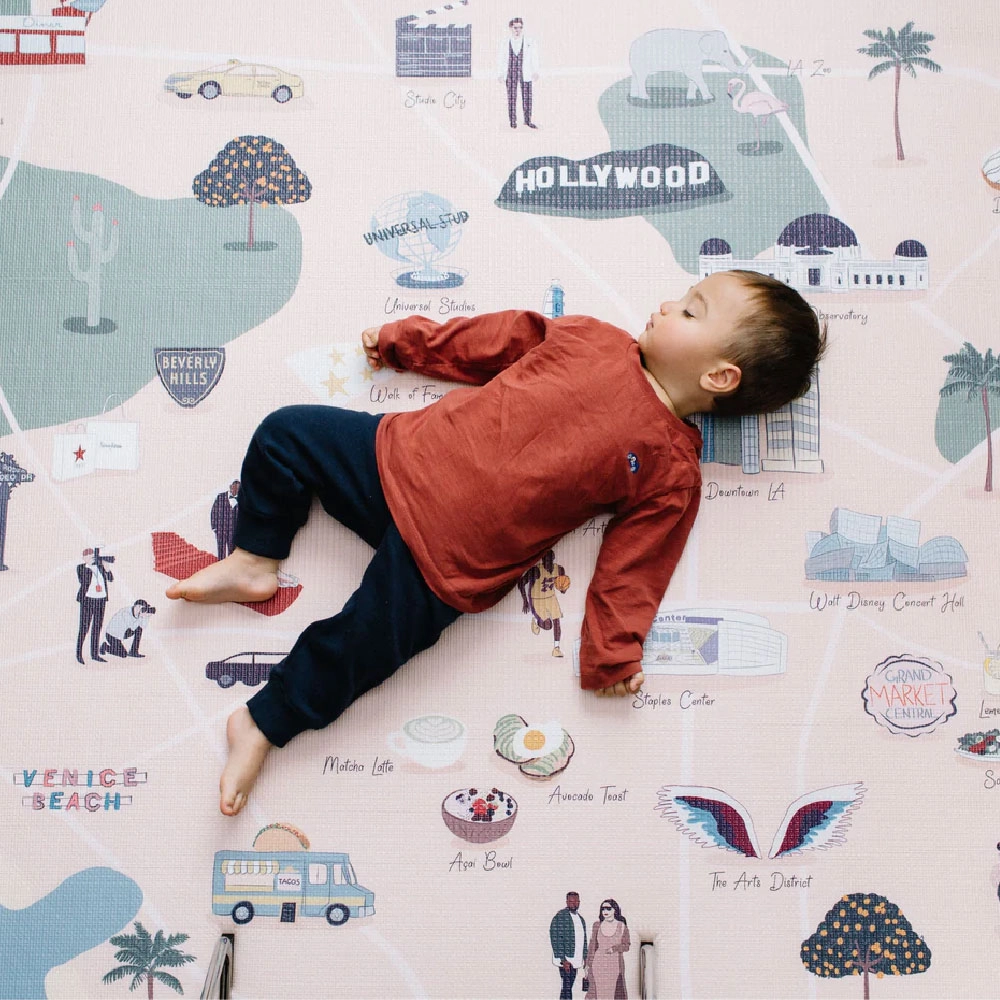 Los Angeles City Tour Reversible Play Mat - Suitable for 0 month and above