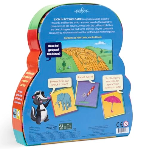 Lion in My Way Game - 5 years and up 25 Path Cards, 100 Tool Cards