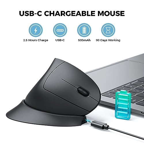 Ergonomic Mouse - 2.4Ghz USB Wireless