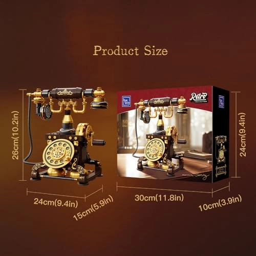 Retro Telephone Building Blocks Set - 680 pcs