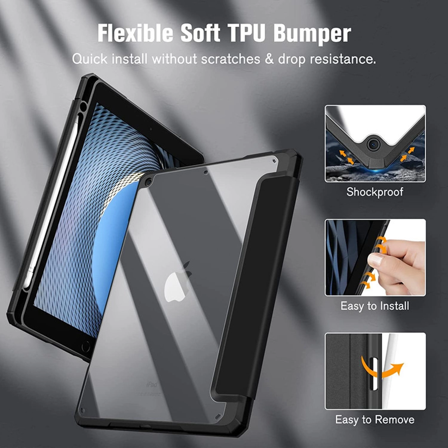 Magnetic Case for iPad 10.2-inch, iPad 10.5-inch (2021)