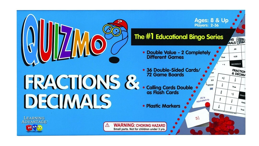 MZA STORES 8242 Fractions and Decimals QUIZMO