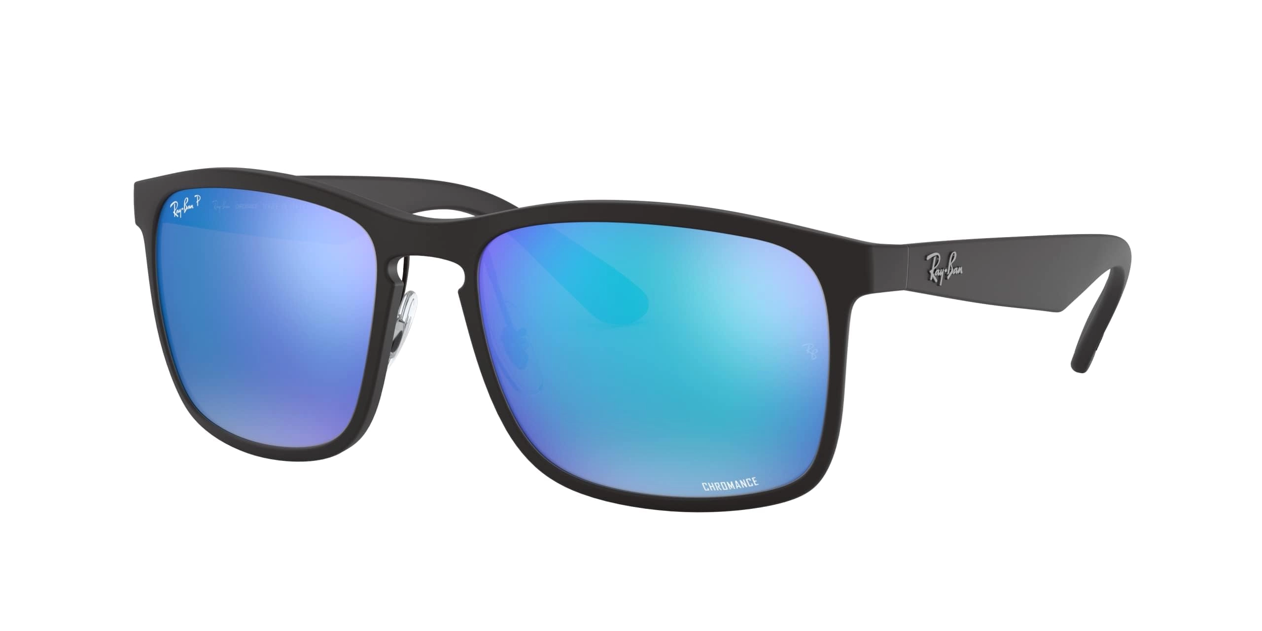 RB4264 - 58 millimeter Matte Black/Polarized Blue Mirror