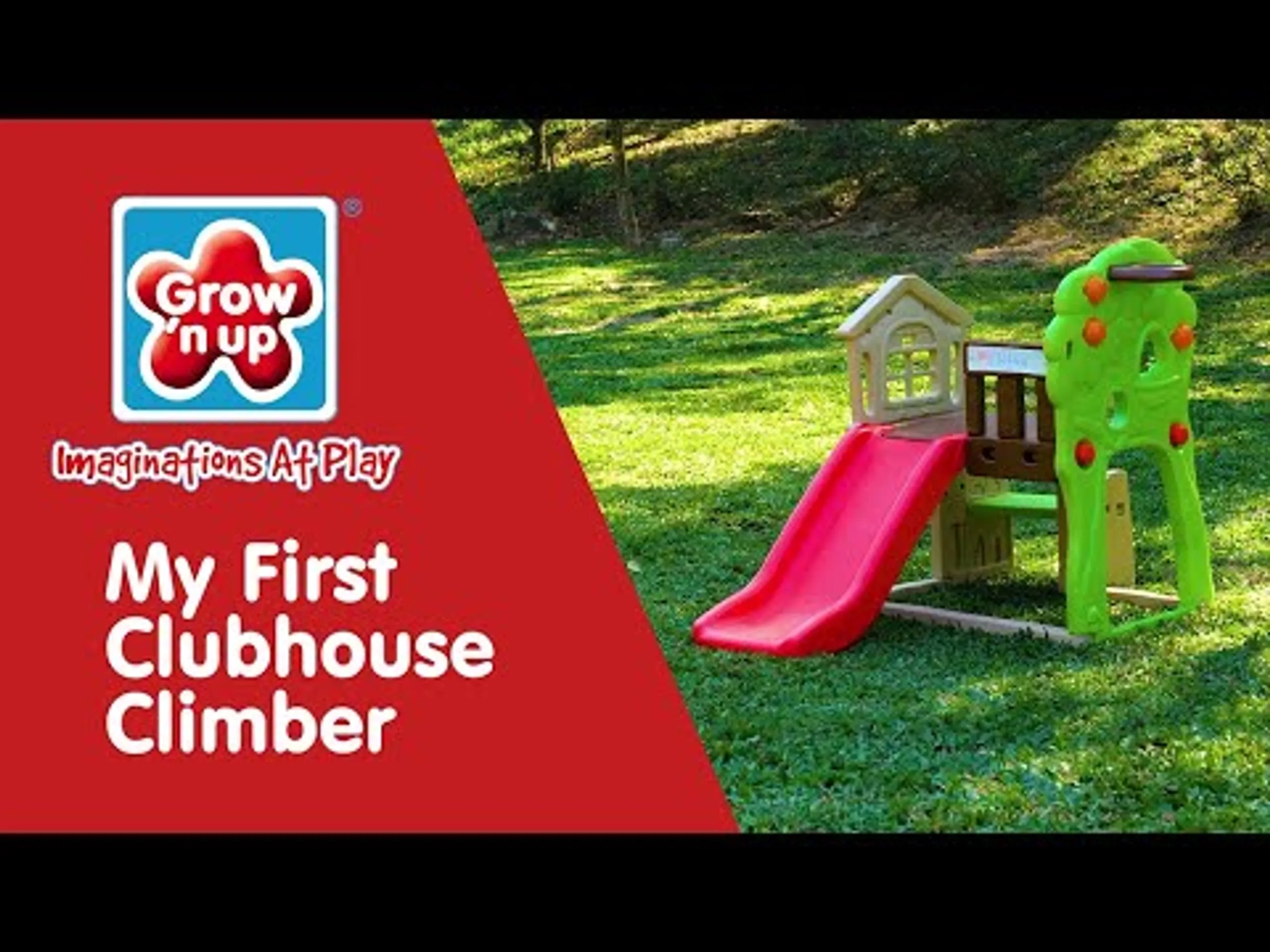 My First Clubhouse Climber - 4-In-1 Activity Hub Slide Basketball Hoop