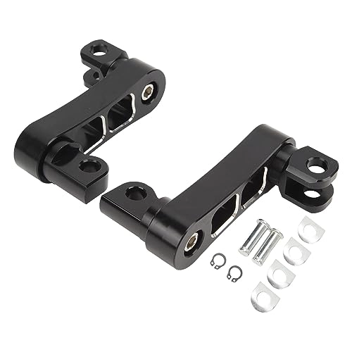 Foot Peg Highway Bracket - 360 Degree Adjustable Aluminum Black White