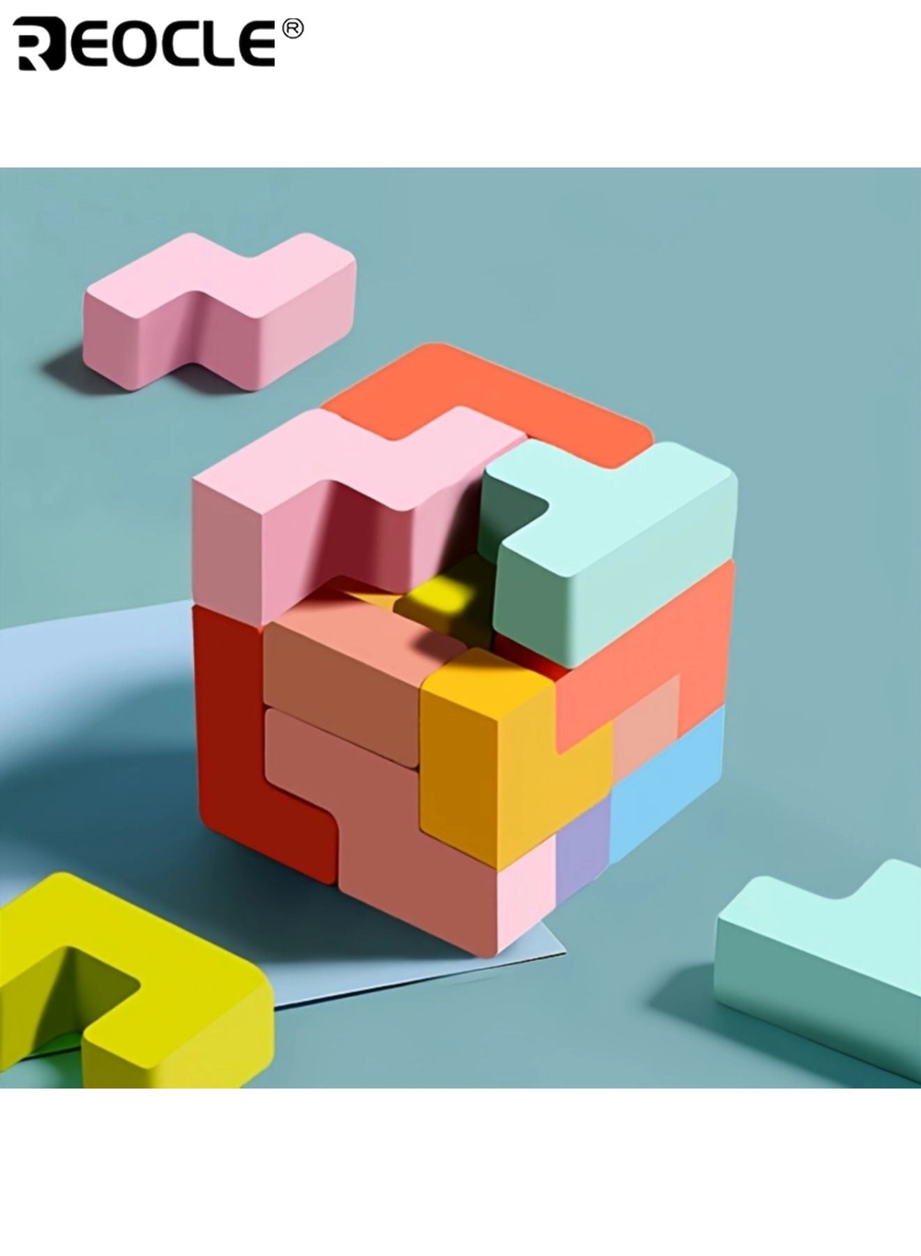 3D Wooden Puzzle Blocks - 40 pieces