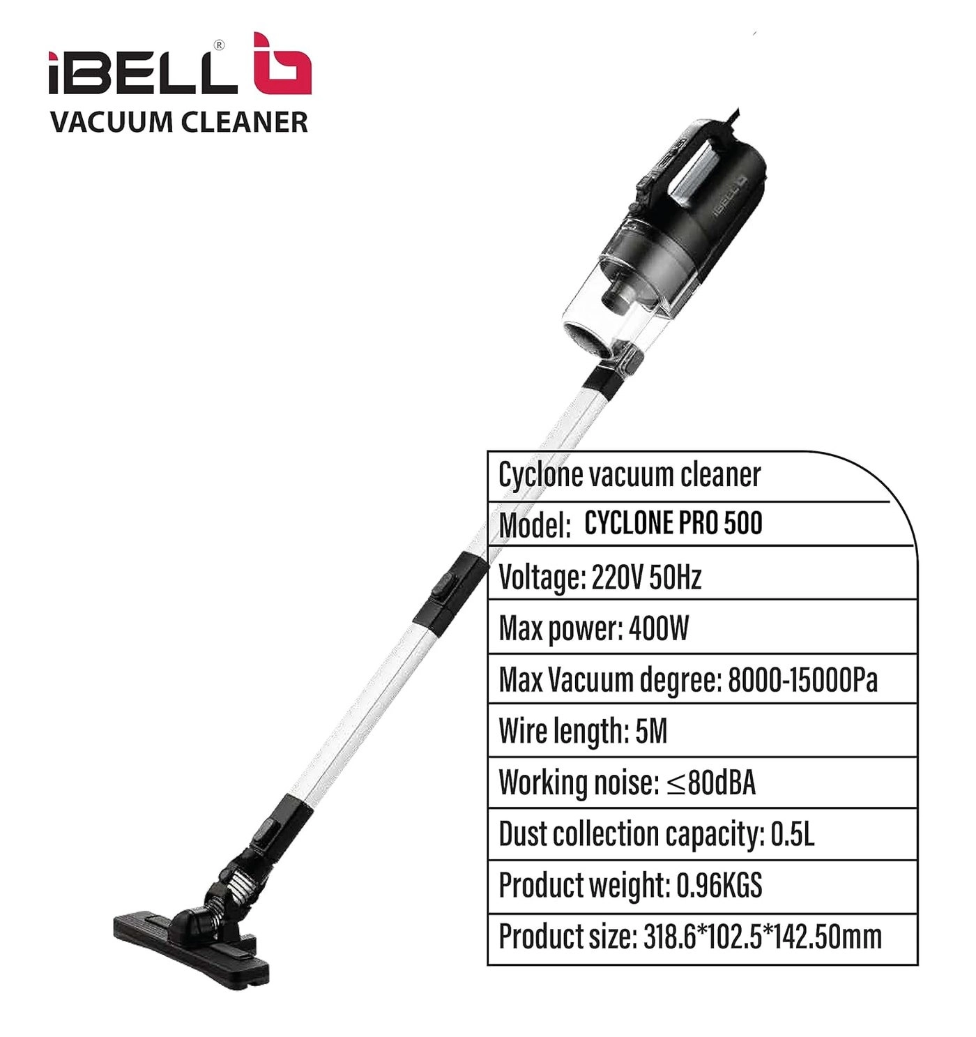 Cyclone Pro 500 - 15000Pa 500W 5 in 1