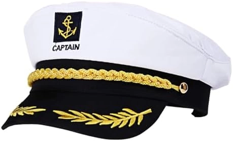 MZA STORES Captain Hat - adult Approx.22 * 15 * 5 cm/ 9 * 6 * 2 inch